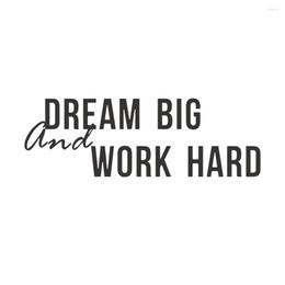 Wall Stickers Dream Big & Work Hard Decal Quote Sayings Quotes Inspirational Decals Words Letters