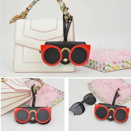 Sunglasses Cases Bags 2021 Cute Cartoon lovely Animal Sunglasses Case Women PU leather Soft Pineapple Star Protable Storage Protection Eye Glasses Bag J230328