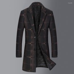 Men's Suits High Quality Blazer Men's British Style Lengthened Simple High-end Fashion Elegant Business Casual Gentleman Suit Woollen