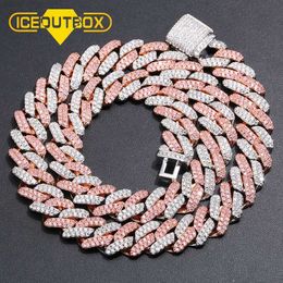 Arrival Luxury Hips Hops 13mm Iced Out Bling Rainbow Cz Cuban Chain Necklace Hip Hop for Men Jewellery Factory Price