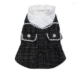 Cat Costumes Dress Muppet Baby Solid Colour Cute Simple Fashion Hair - Proof Lace Cuffs Two-legged Clothing Home Pet Supplies JJ