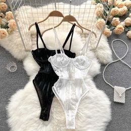 Nxy Lace Sexy Strapless Camis Bodysuits Female Summer Thin Beautiful Back Fashion Slim Underwear Jumpsuits 230328