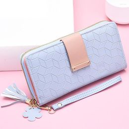 Wallets Women Lanyard Long Wallet With Flower Tassel Wear-Resistant Ultra-thin Coin Purse Business Billetera Mujer Exclusive Handbag