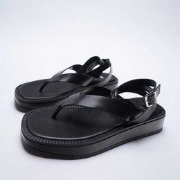 Slippers 2022 Summer Flip Flop Women Shoes Flat Fashion Sandals Women Ankle Strap Sandals Thick-Soled Causal Ladies Shoes for Beach G230328