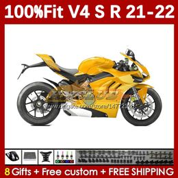 Motorcycle Fairings For DUCATI Street Fighter Panigale V4S V4R V 4 V4 S R 2018-2022 Body 167No.69 V-4S V-4R V4-S V4-R 21 22 2021 2022 Injection Moulding Bodywork golden stock