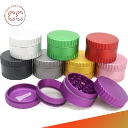 Smoking Pipes Vertical grain serrated missing corner grinder cigarette grinder four layers of Aluminium alloy material grinder