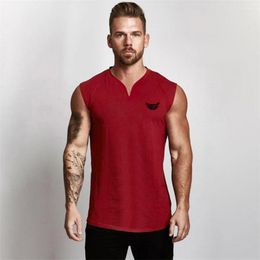 Men's Tank Tops Summer Brand Fitness Men Gym Bodybuilding Workout Clothing Casual Cotton Slim Fit Sleeveless Shirt Muscle Singlets