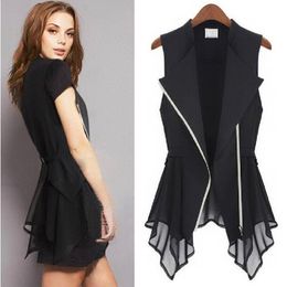 Women's Vests Summer Office Ladies Sleeveless Blazer Women Solid Color Coat Vest Casual Suit Clothes Waistcoat A83Women's