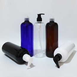 Storage Bottles 10pcs 500ml Clear/Black Plastic Pump Bottle White PET Refillable Shampoo Empty Makeup Containers Bath Gel