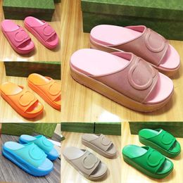 Women Platform Sandals Slide Designer Slipper Classic Famous Beach Slippers Macaron Colour Fashion Rubber Shoes