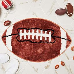 Bath Mats Wolf Tie Blanket Football Bathroom Carpet Sports Pad Men's Bedroom Well Dressed Home