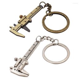 Keychains Mini Key Chain Tool Movable Vernier Calliper Ruler Sliding Holder Rings Keychain Tools Cool Gift Ideas For Men Women Miri22