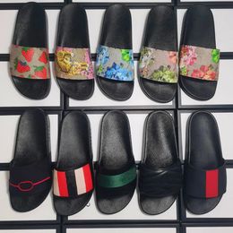 2023 Summer Slippers Designer Men Women slippers with Correct Flower Box Dust Bag Shoes Snake Print Slide Summer Wide Flat Sandals Slipper Woman Shoes