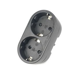 Sockets Adapter Converter Outlet Conversion Socket EU Travel 16A 250V AC Safety Door 1 to 2 Way European French Electrical Plug BK Z0327