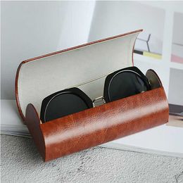 Sunglasses Cases Bags Waterproof Hard Frame Eyeglass Case Leather Glasses Case For Men Women Reading Glasses Box Sunglass Storage Box Spectacle Cases J230328