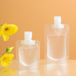 Storage Bottles 5pcs Clear 30/50/100ml Reusable Leakproof Refillable Pouches Cosmetic Containers Shampoo Lotion Liquid Dispenser Packaging