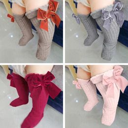 Socks JAYCOSIN 2023 Kids Toddlers Girls Big Bow Knee High Long Soft Cotton Lace Baby Kniekousen Meisje1