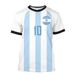 Men's T-Shirts Argentina Men's TShirt Harajuku Uniform Summer TShirt 3D Printed Short Sleeve TShirt 2022 Z0328