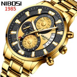 Wristwatches Fashion Mens Watches Most Gold Black Dial Luxury Brands Watch For Men Water Resist Backlit Pointer