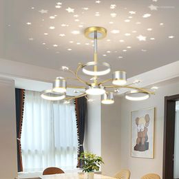 Chandeliers 2023 Star Projection Chandelier Lamp Is Suitable For Living Room Bedroom Office Coffee Shop Apartment Villa And Salon Lighting