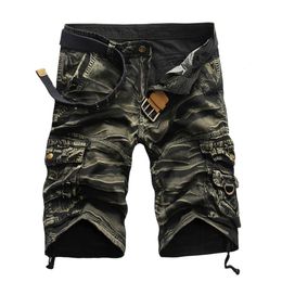 Men's Shorts Summer Cargo Shorts Men Cool Camouflage Cotton Casual Mens Short Pants Brand Clothing Comfortable Camo Men Cargo Shorts No Belt 230328