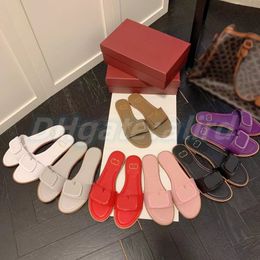 With Box Designer VT Sandal High Heel Fashion luxury slide designer woman sandal outdoor shoe v signature grainy man Slipper cowhide accessory Valentine WAFY