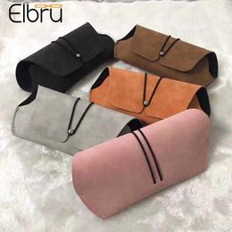 Sunglasses Cases Bags Elbru Unisex Fashion Glasses Bag Protective Case Cover Women Men Portable Sunglasses Case Box Reading Eyeglasses Box Accessories J230328