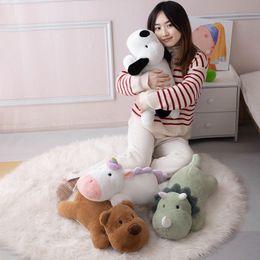 Cartoon Dinosaur Stuffed Plush Animals Cute Unicorn Bear Dog Doll Funny Sofa Bedroom Pillow Gift For Friends Kawaii Room Decor