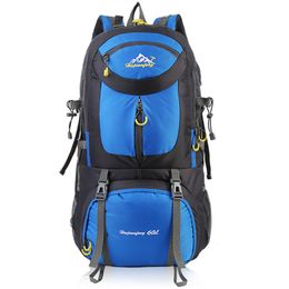 Backpack 60L Sports Backpack Outdoor Backpacks Waterproof Sports Bags Camping Hiking Travel Rucksack Trekking Bag For Men 230328