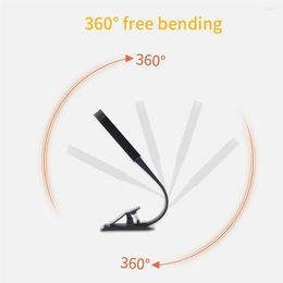 Night Lights Mini LED Book Light Clip-On Flexible Lamps Touch Control Desktop Night-lights Eye Protection Reading Lamp Travel Home