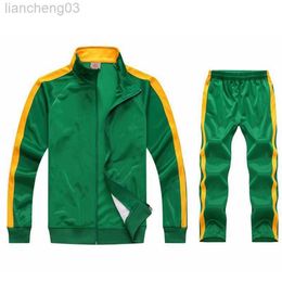 Men's Tracksuits 2Pcs Set Men's Sweatsuit Sportswear Tracksuit Men Jacket and Pants Sets Training Suit Autumn Winter Spring Sporting Track Suit W0328