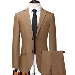 Men's Suits Blazers Boutique 5XL Blazer Vest Trousers Men's Suit Fashion Business Italian Style Gentleman Casual Wedding Dress Formal 3-piece 230328