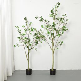 Decorative Flowers 120CM-210CM Artificial Camellia Tree Potted Plant For Clothing Store Window Decoration Customizable Size