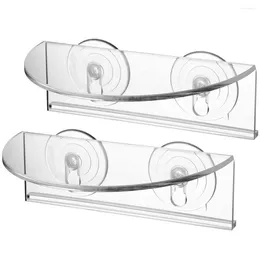 Vases Shelf Shelves Window Acrylic Wall Suction Cup Display Holder Adhesive Flower Transparent Planter Floating Hanging Aquarium Tank