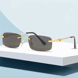 Top Luxury Designer Sunglasses 20% Off Frameless men women fashion trend small box personality versatile optical glasses