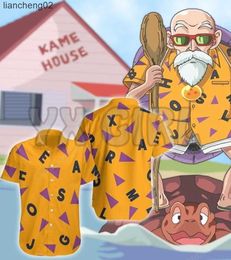 Men's Casual Shirts Summer Shirts Master Roshi 3D All Over Printed Hawaiian Shirt Men's For Women's Harajuku Casual Shirt Unisex W0328