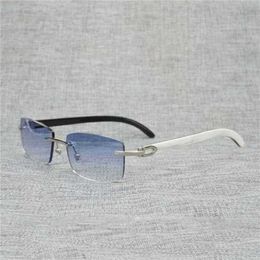 Top Luxury Designer Sunglasses 20% Off Vintage Buffalo Horn Rimless Men Natural Wood Square Metal Frame Women Wooden Shades Oculos Eyeglasses 012N