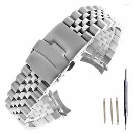 Watch Bands 20mm 22mm Stainless Steel Band Bracelets Curved End Replacement For SKX007 SKX009 SKX011 And Tool