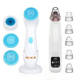 Cleaning Tools Accessories 3 in1 Electric Face Cleanser Washing Brush Acne Blackhead Remover Deep Cleansing Rechargeable Beauty Machine Skin Care 230327