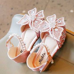 Sandals Children Closed Toe Shoes Buckle Strap Diamond Butterfly Bling Sandals For Girls Princess Stylle Soft Sole Flats Summer Footwear