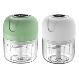 Fruit Vegetable Tools Portable Electric Mini Food Processor with 3 Blades 250ml Manual Vegetable Chopper Cutter for Fruit Tools Kitchen Accessories 230328