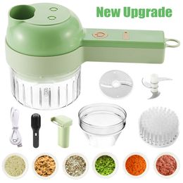 Fruit Vegetable Tools Upgraded Electric Food Chopper Vegetable Chopper Vegetable Slicer Garlic Crusher Meat Grinder Machine Peeler Kitchen Tools 230328