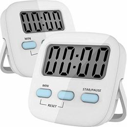 Kitchen Timers D2 2Pcs Kitchen Timer Digital Smart Timer Countdown Alarm Clock Cooking Timer Shower Study Stopwatch Kitchen Gadget Smart Timer 230328
