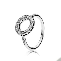 Sparkling Halo Ring Heart Rings Real Sterling Silver for Pandora CZ Diamond Wedding designer Jewellery For Women Girlfriend Gift Love Ring with Original Box