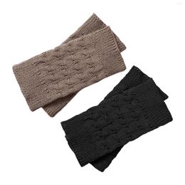 Women Socks 2Pairs Womens Boot Cuffs Knitted Topper Winter Casual Footless Fashion