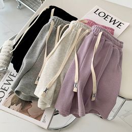 Women's Shorts Pink Shorts Summer Women's High Waist Loose A-line Wide Leg Casual Home Sports Pants 230328