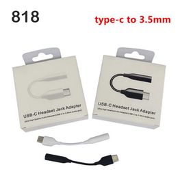 Adapters Type-C USB-C male to 3.5mm Earphone cable Adapter AUX audio female Jack for Samsung note 10 20 plus 818D