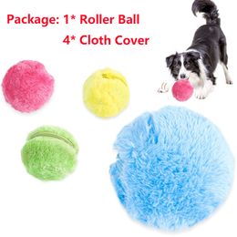 Dog Toys Chews Pet Interactive Smart Automatic Rolling Ball Electric For s Training Selfmoving Puppy Accessories 230327