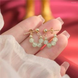 Hoop Earrings Retro Chinese Style Fresh Simple Hanfu Niche Design Daily Without Holes Vintage