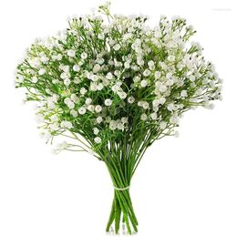 Decorative Flowers 15inch White Gypsophila Artificial Wedding DIY Decoration Arrangement Plastic Babies Breath Fake Flower Home Decor